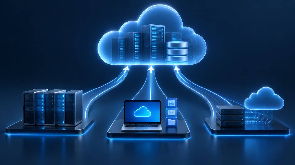 Cloud provider selection paths merging into secure infrastructure