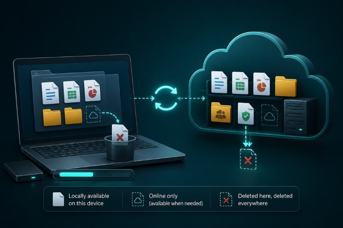 Synced files deleting locally and in cloud
