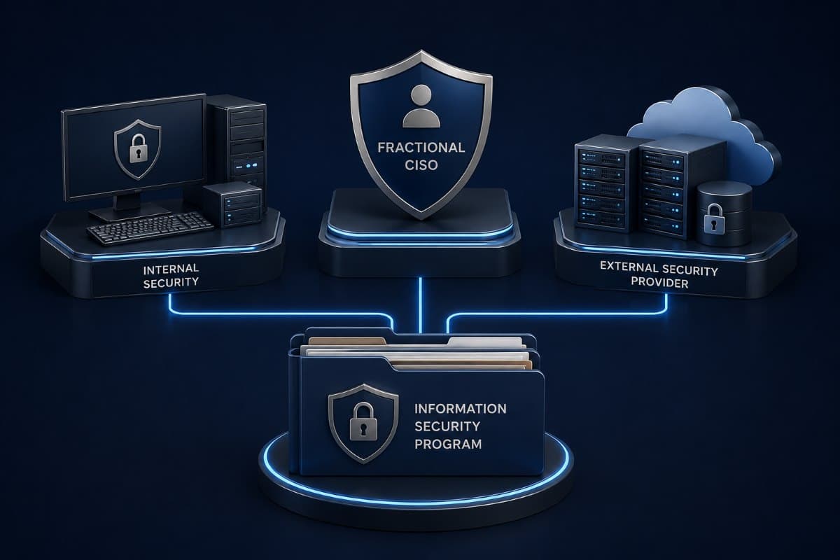 Internal fractional and external cybersecurity staffing models