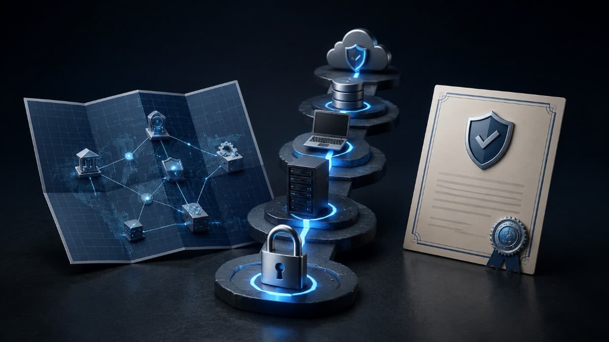 Cybersecurity framework comparison concept