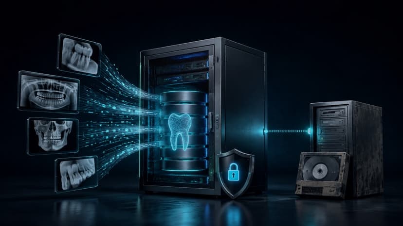 Dental imaging archive with secure long-term storage