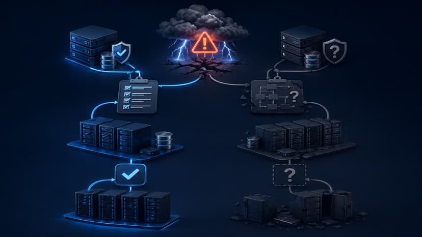 Comparing proven and uncertain disaster recovery paths
