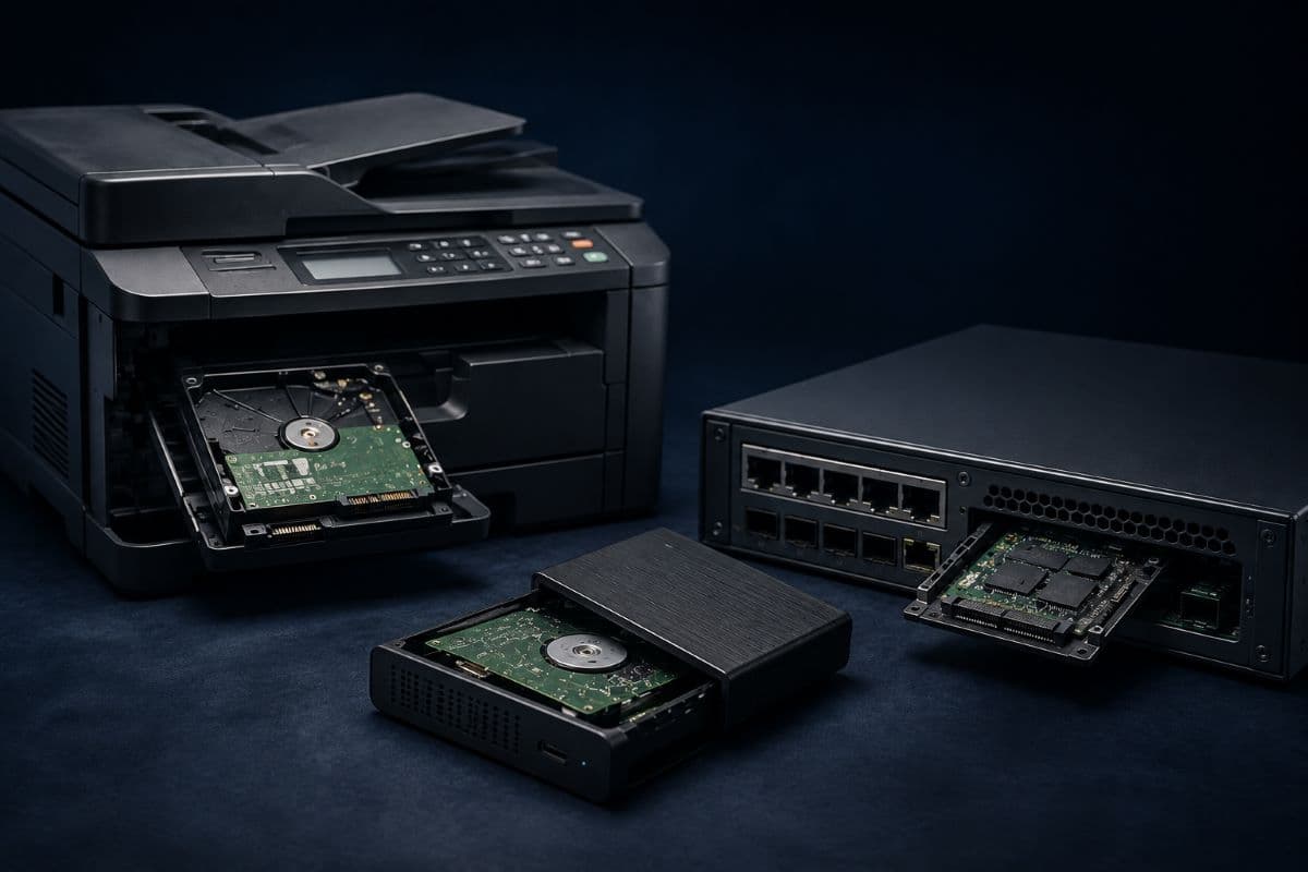 Forgotten office devices storing sensitive business data