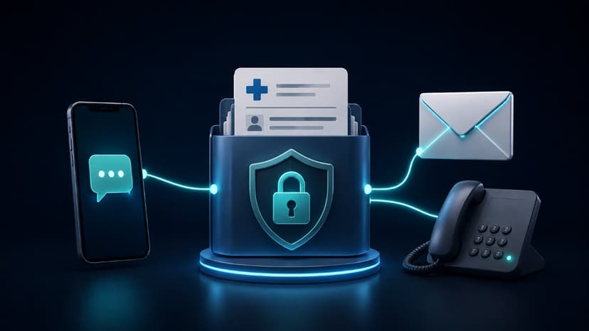 Secure HIPAA patient communication across approved channels