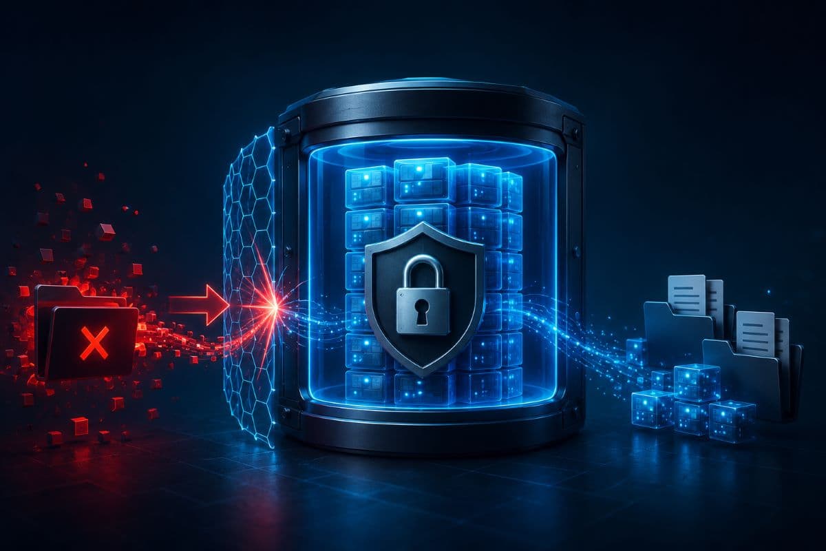 Immutable backup protected from ransomware deletion