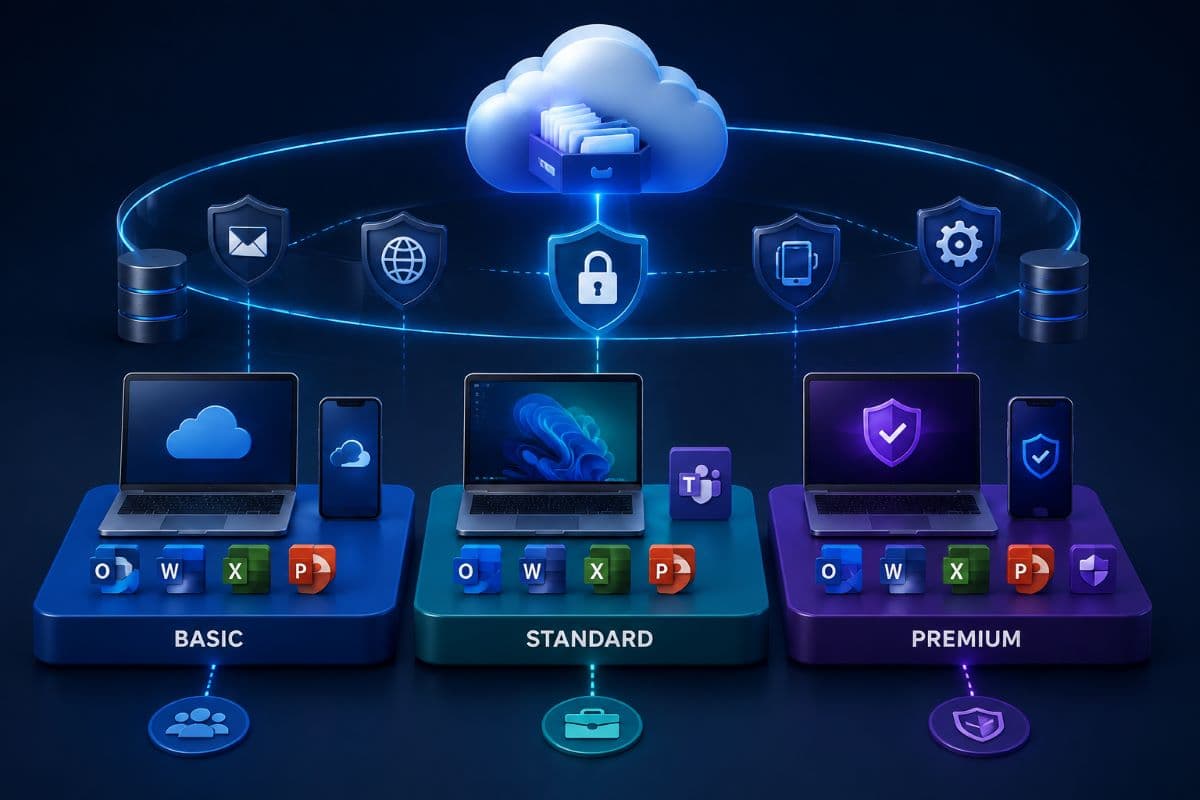Microsoft 365 security and device management layers