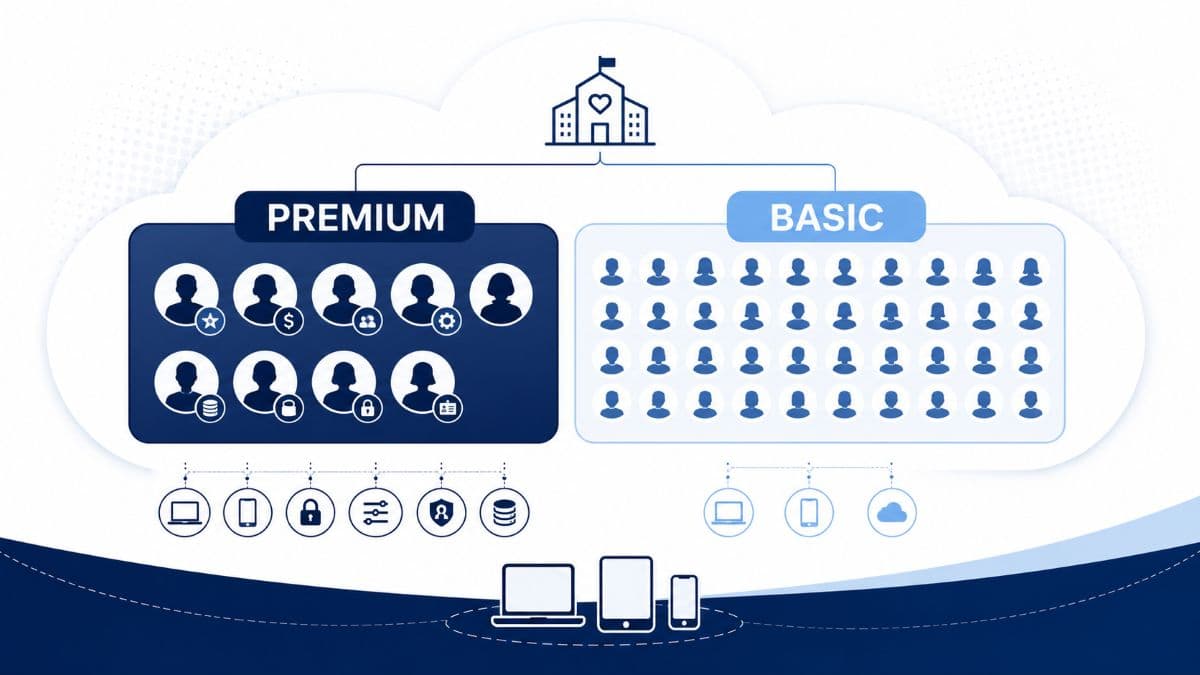 Role based nonprofit licensing access model