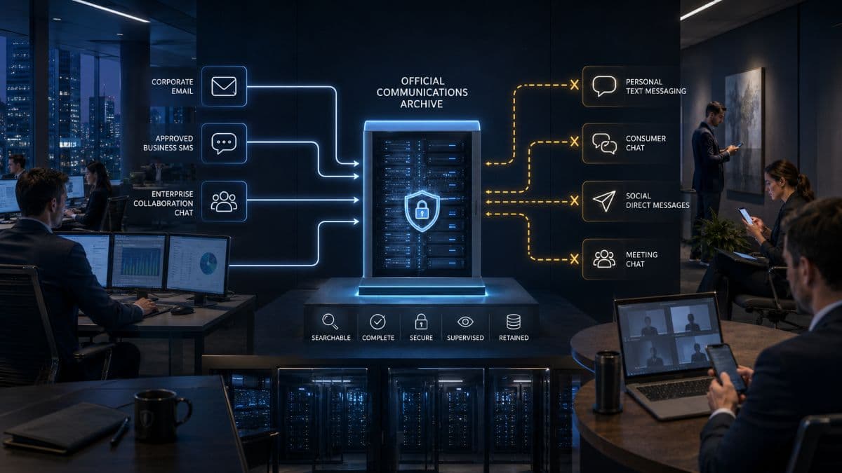 Off channel communications bypassing compliant archive
