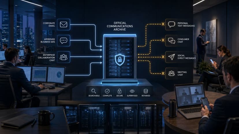 Off channel communications bypassing compliant archive