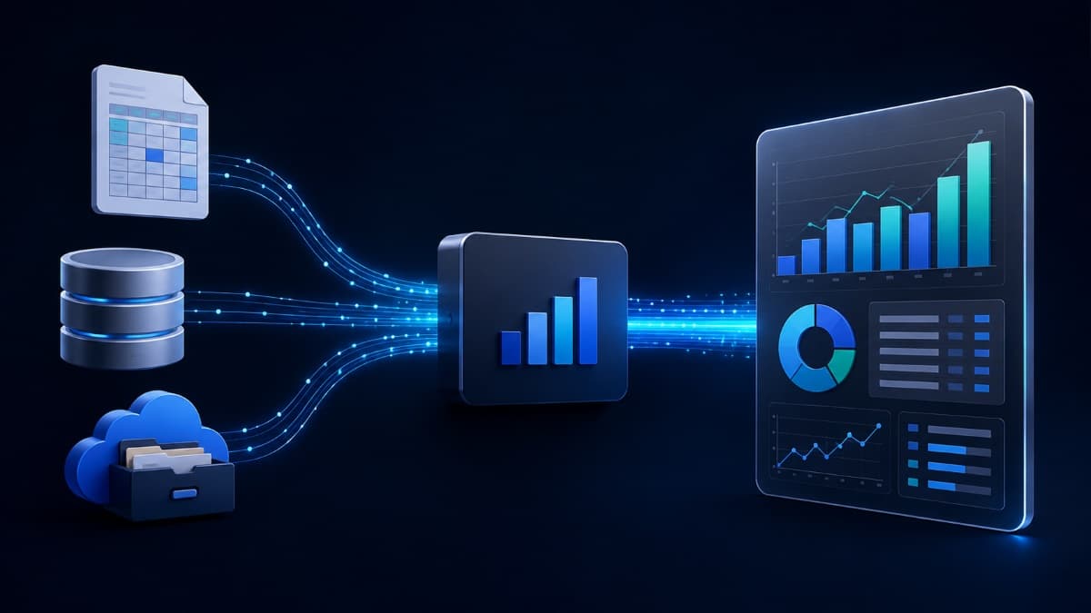 Automated business data flowing into analytics