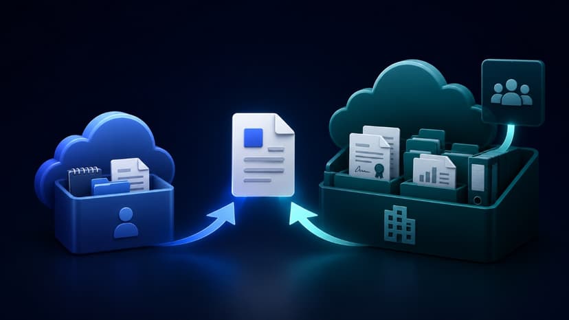 Personal and business cloud file ownership