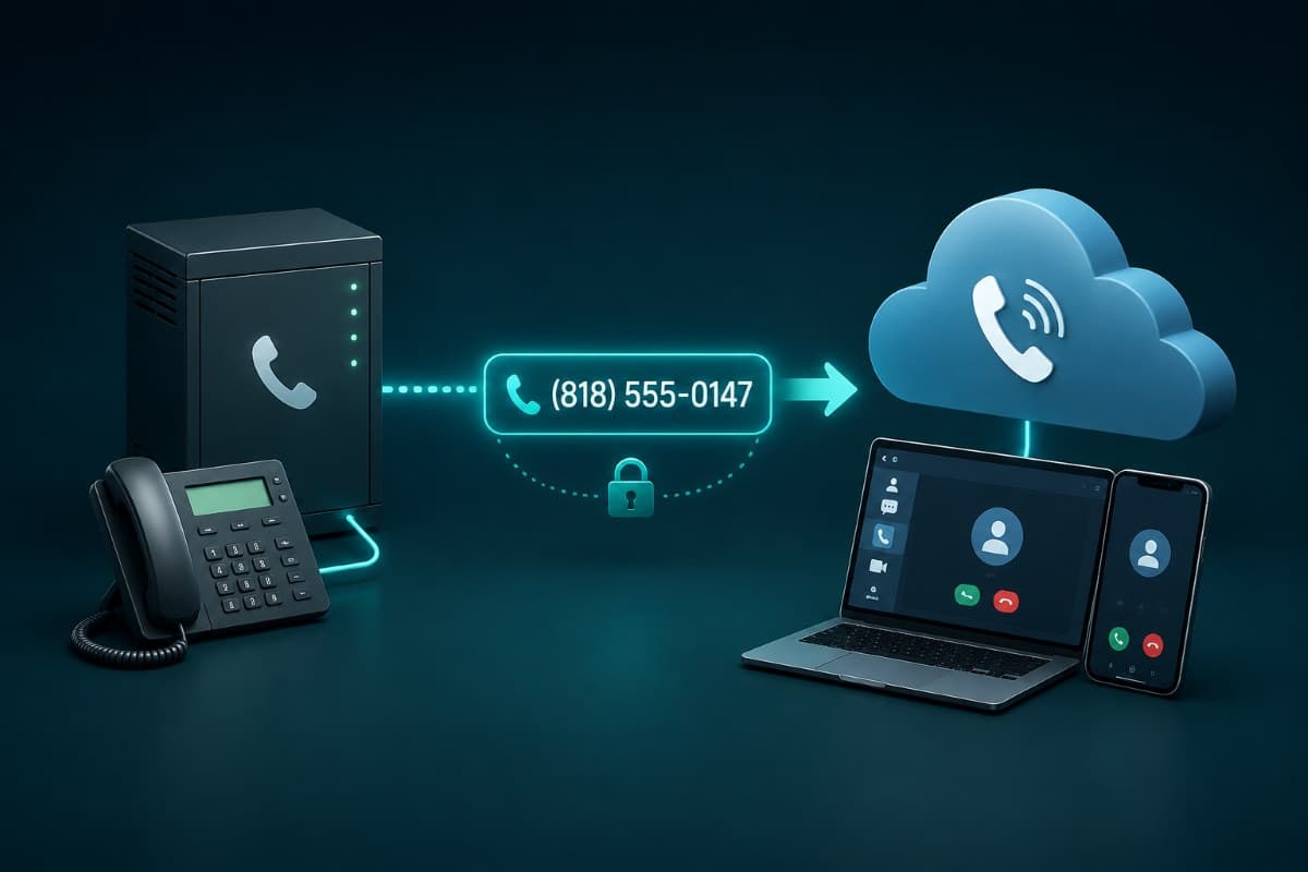 Business phone number porting between systems