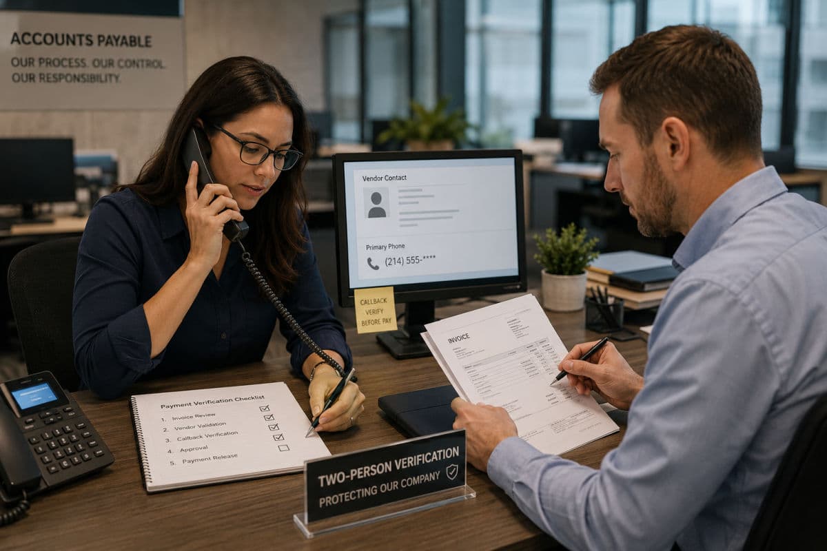 Two-person payment verification in action