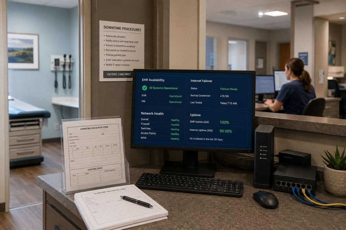 Front desk running downtime procedures