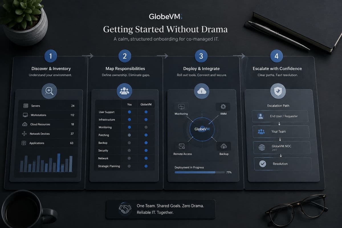 Four step co-managed onboarding
