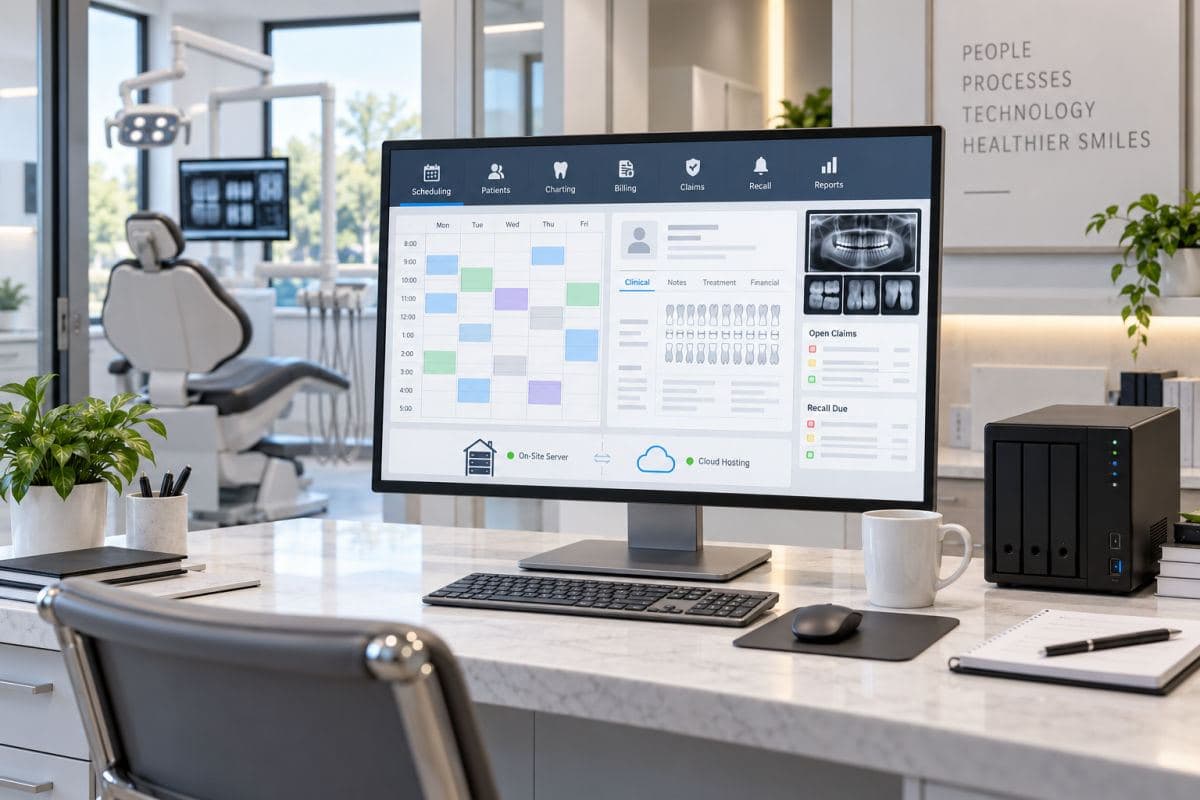 Practice management software in operatory