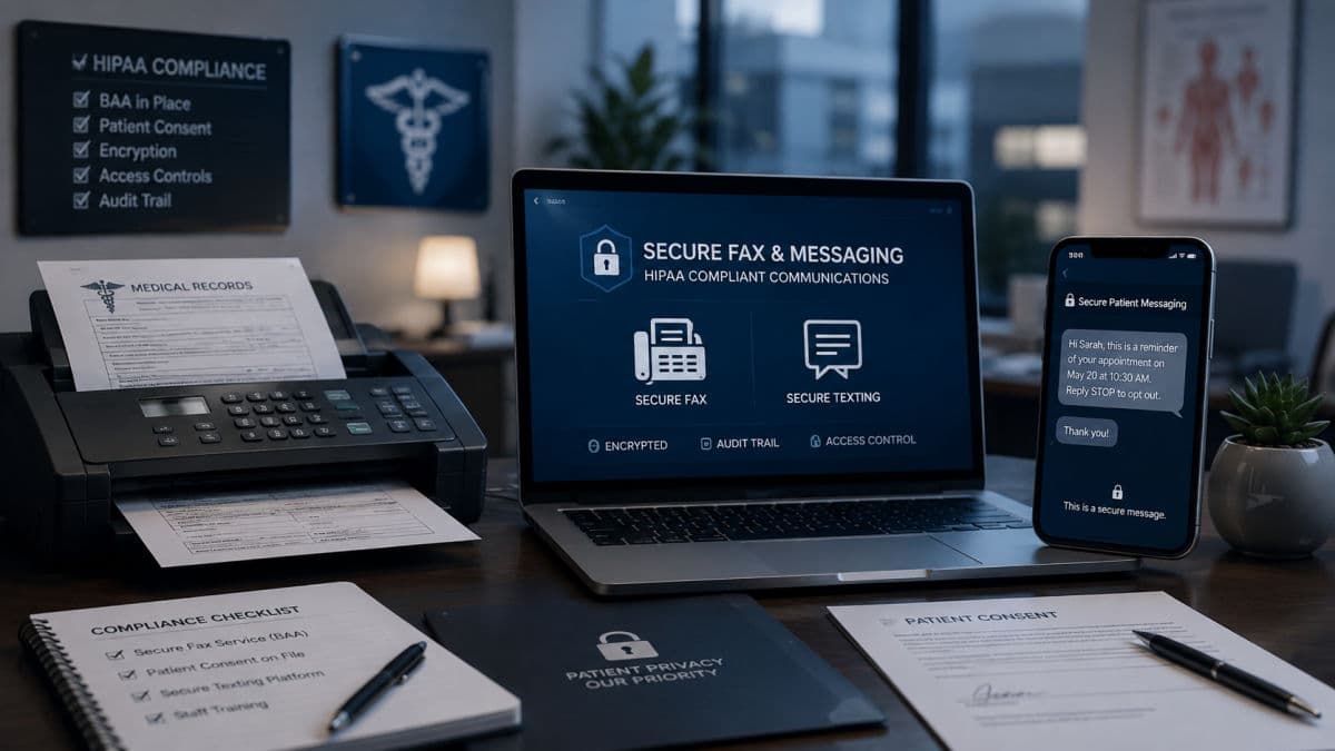 Secure staff messaging platform screens