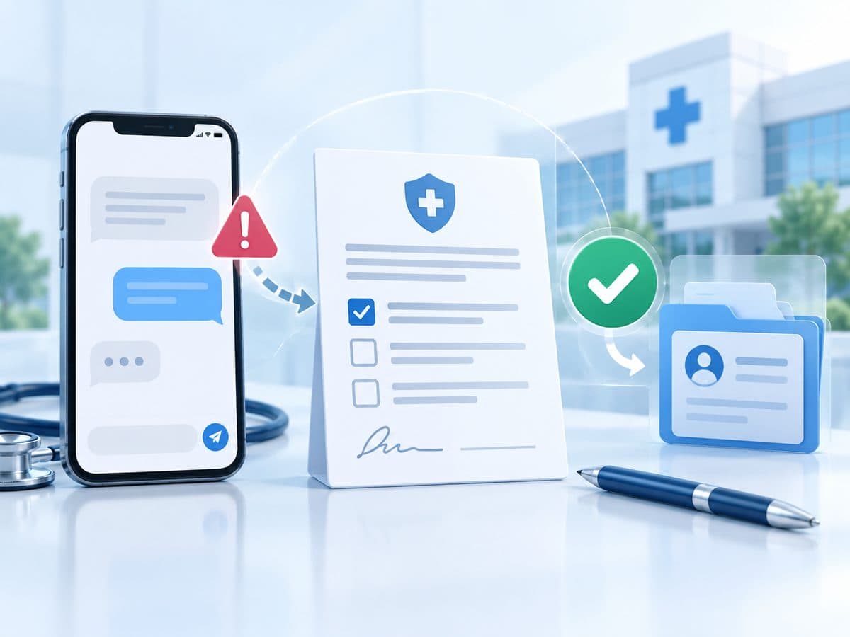 Documented patient consent for standard texting