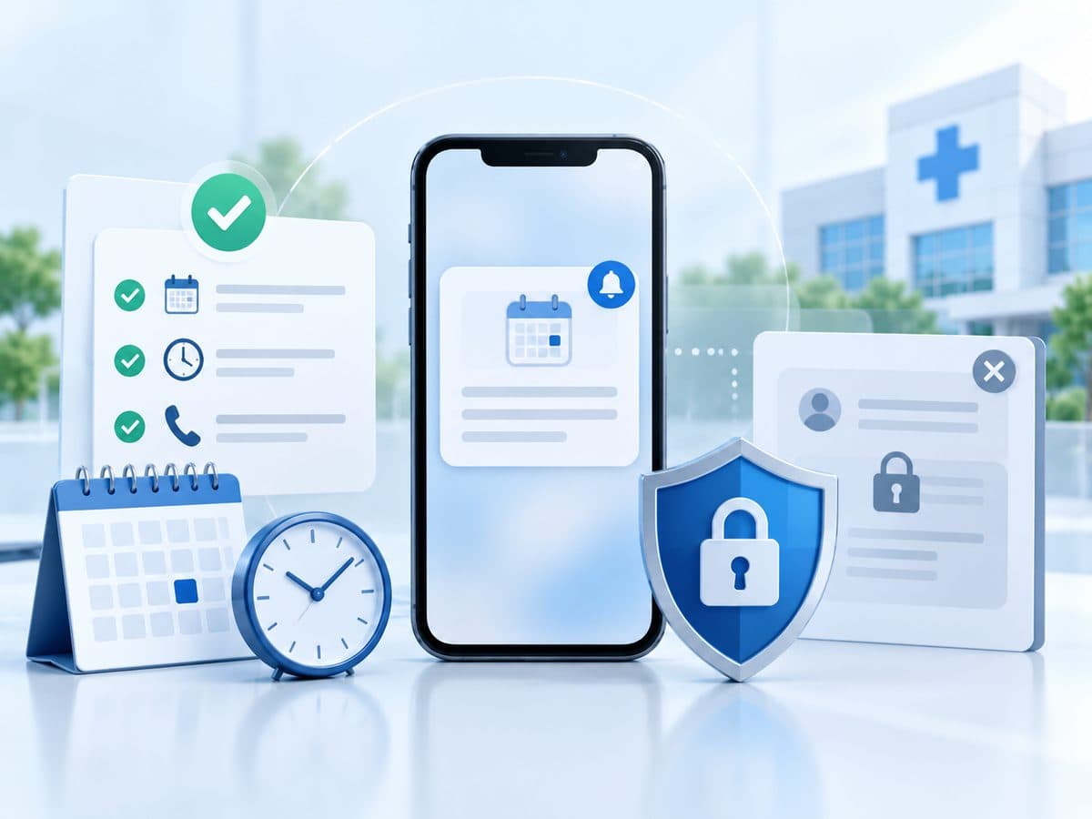 Minimal appointment reminder versus blocked disclosure