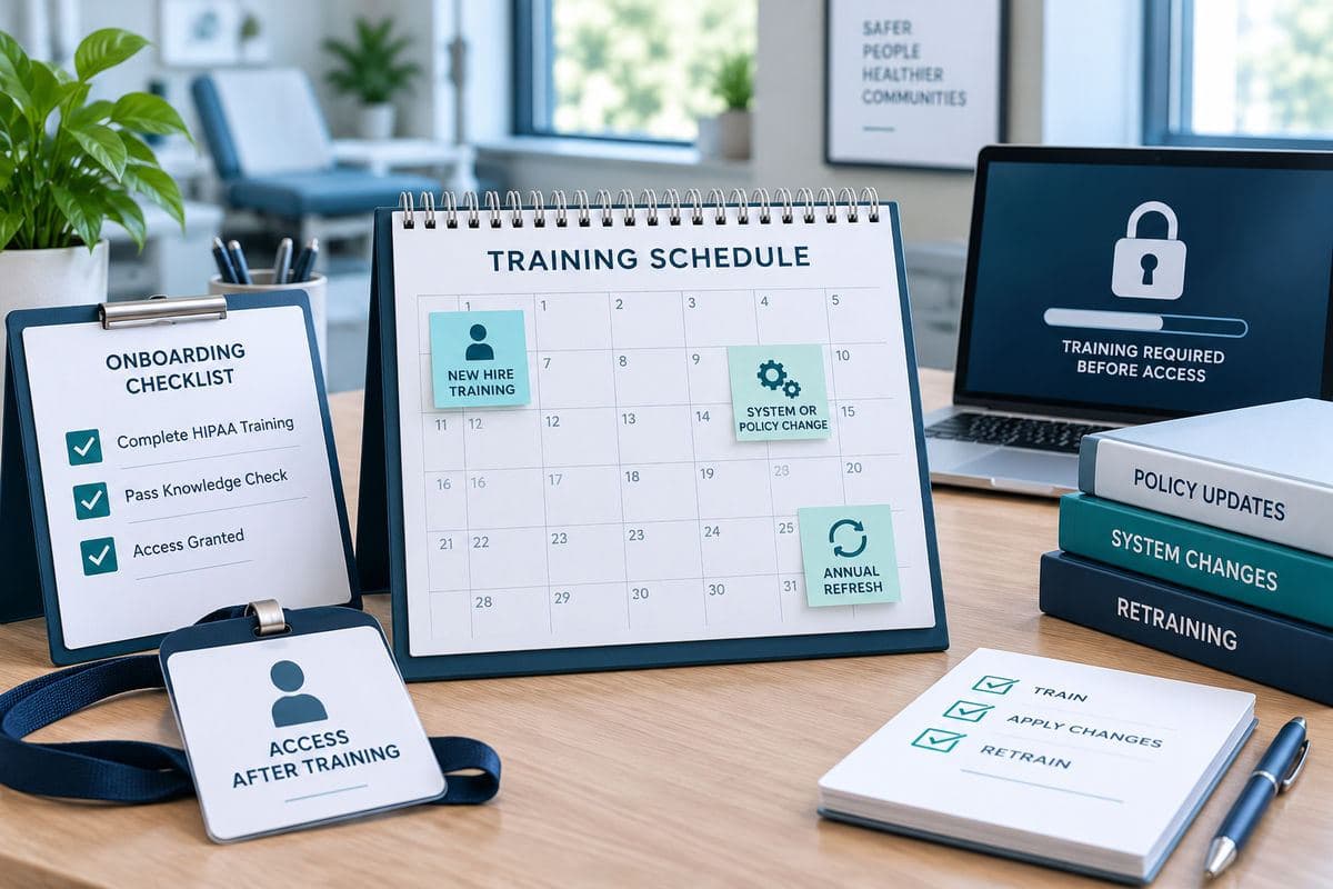Training schedule gates system access