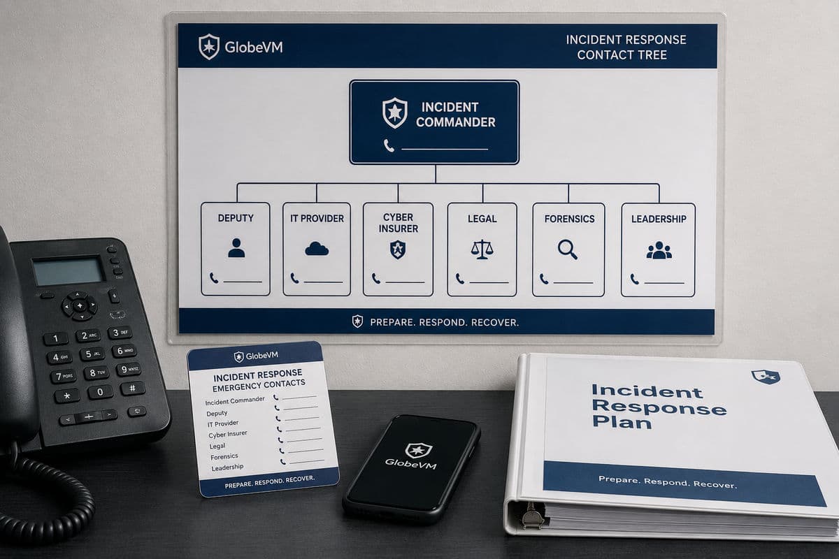 Incident response contact tree card