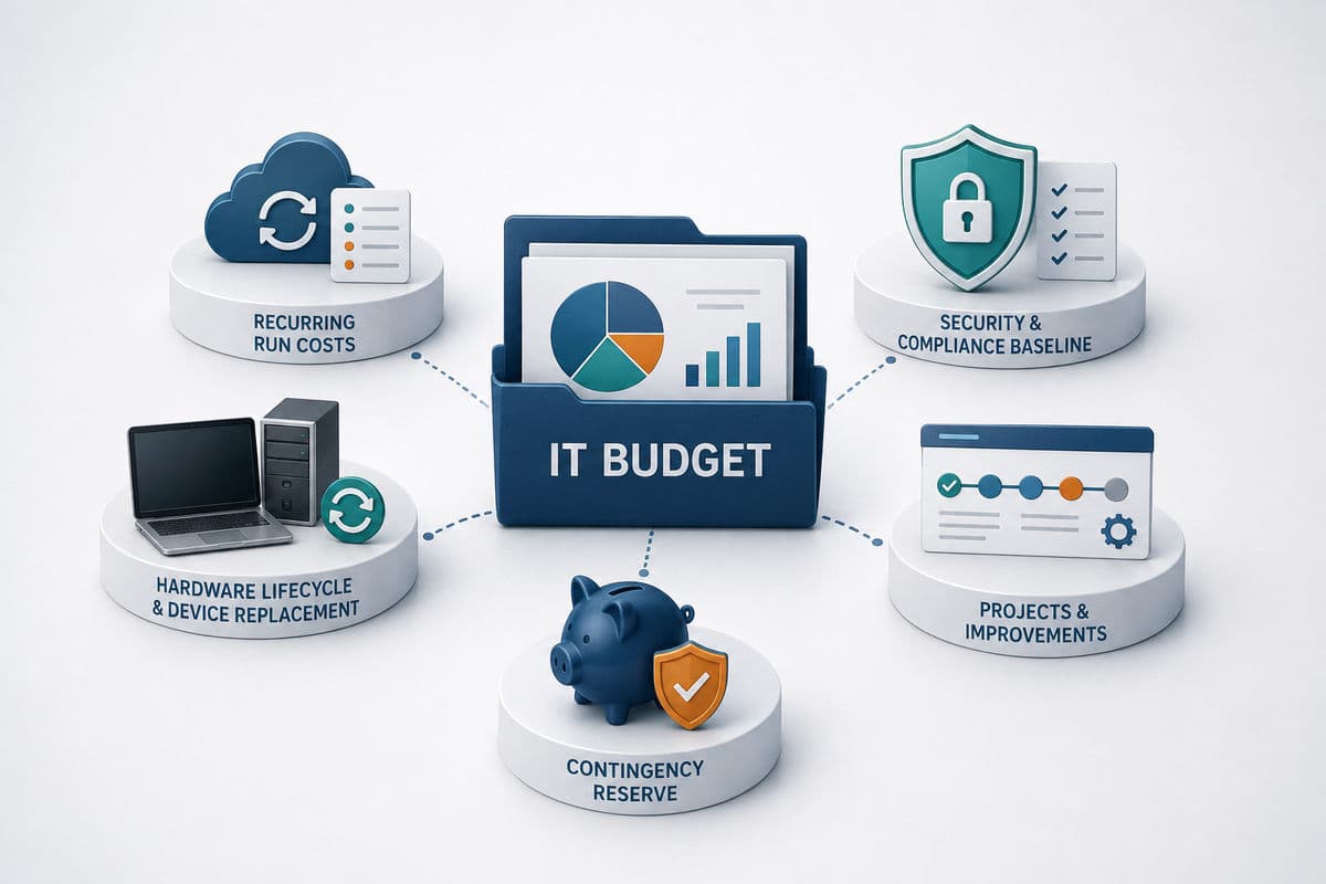 Five IT budget category groups