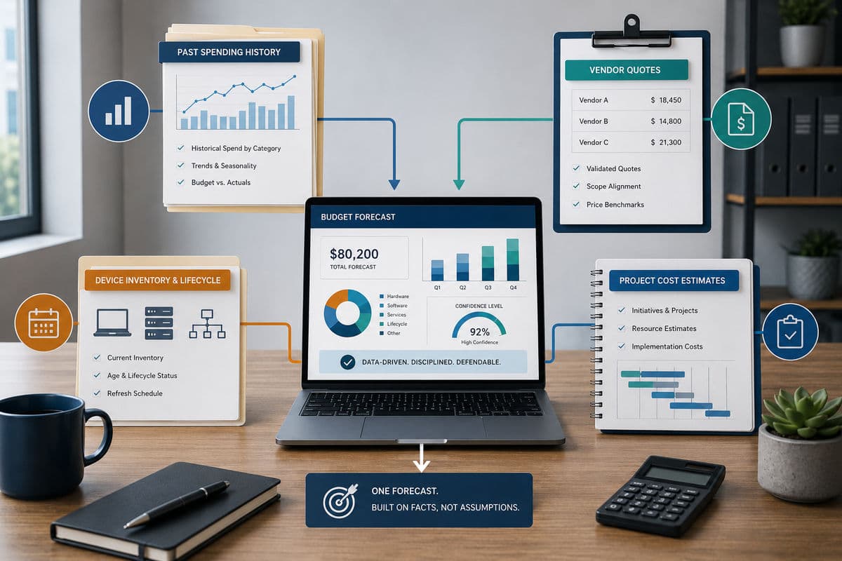 Budget forecast built from facts