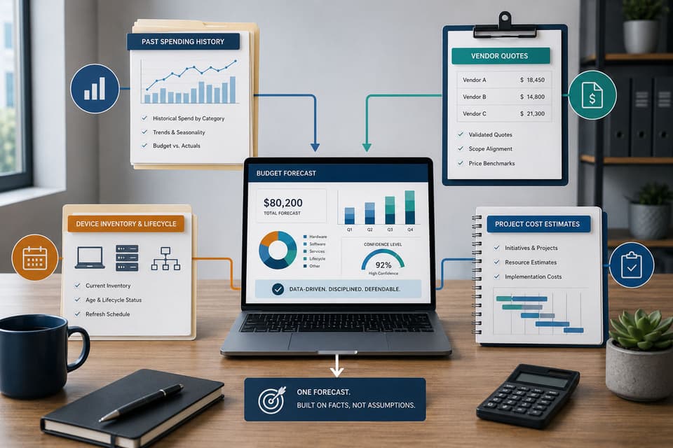 Budget forecast built from facts