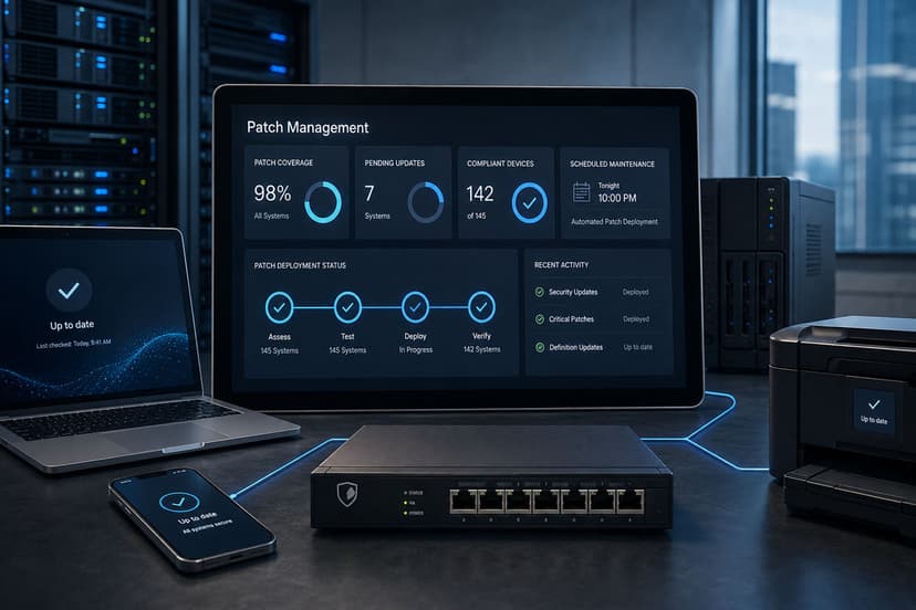 Automated patch management dashboard view