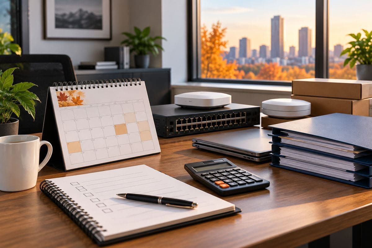 Autumn calendar planning equipment purchase