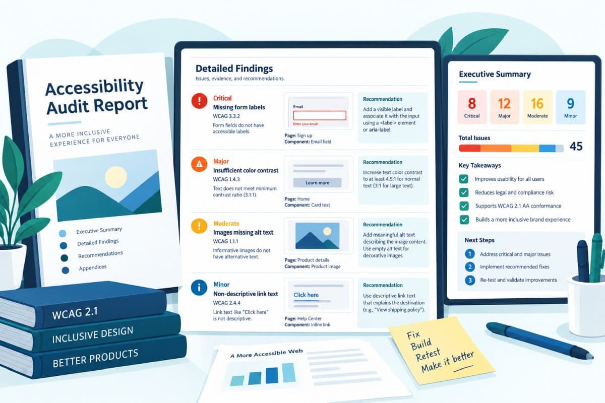 Accessibility audit report findings and summary