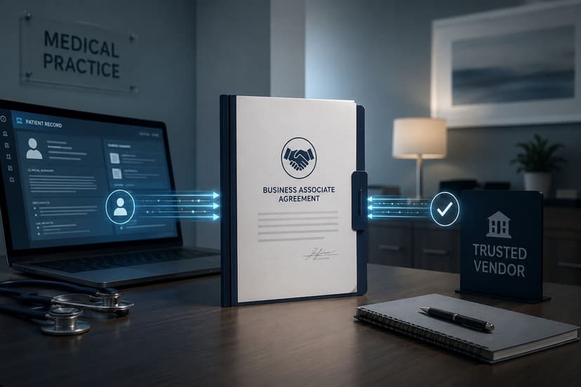 Signed business associate agreement folder