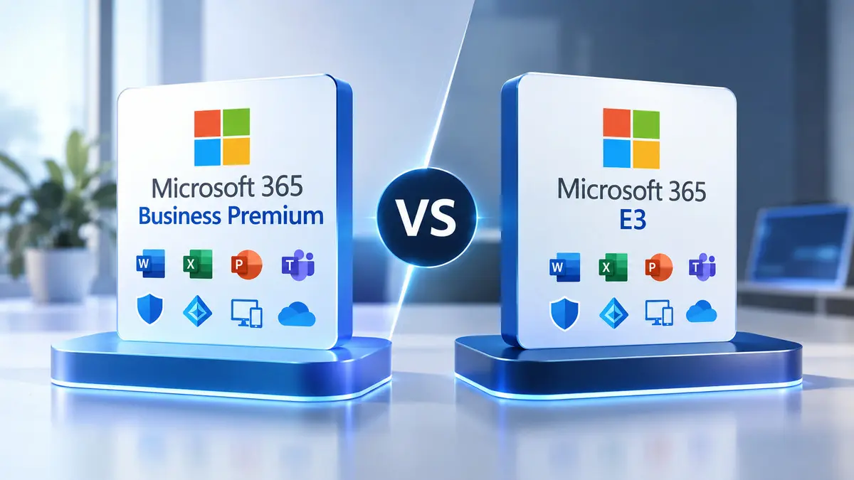 Business Premium and E3 comparison graphic