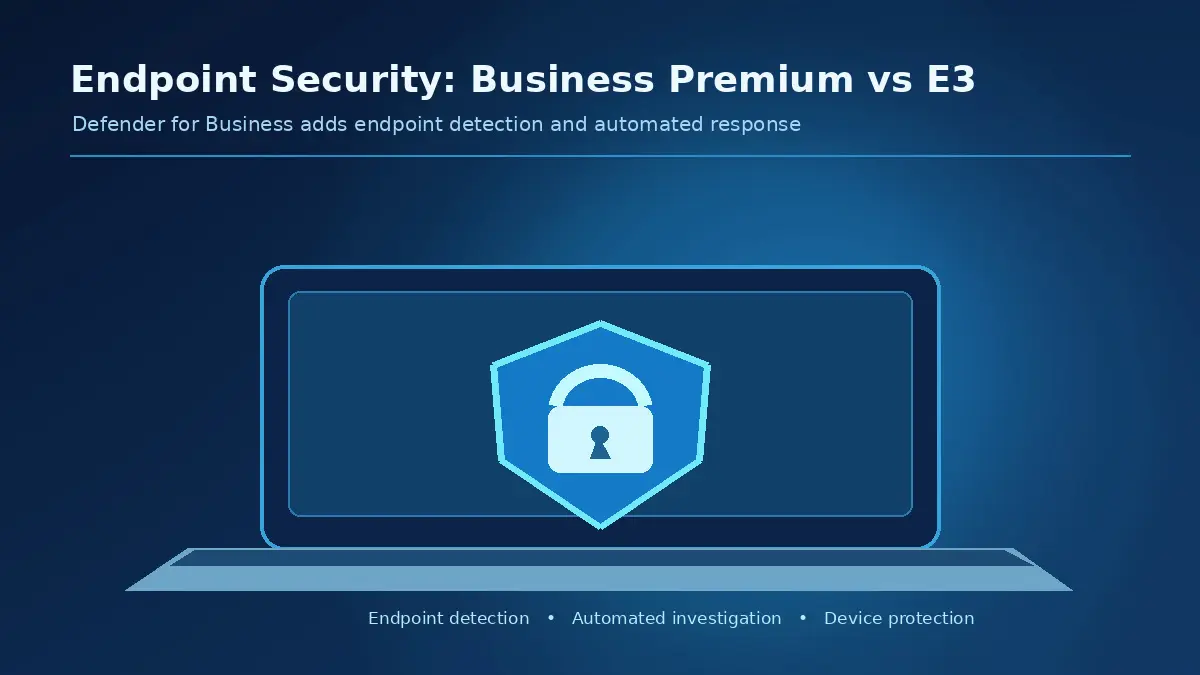 Protected laptop illustrating advanced endpoint security