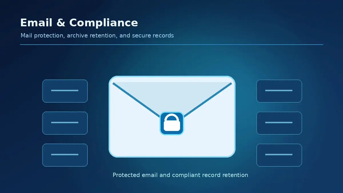 Secure email with protected archive storage
