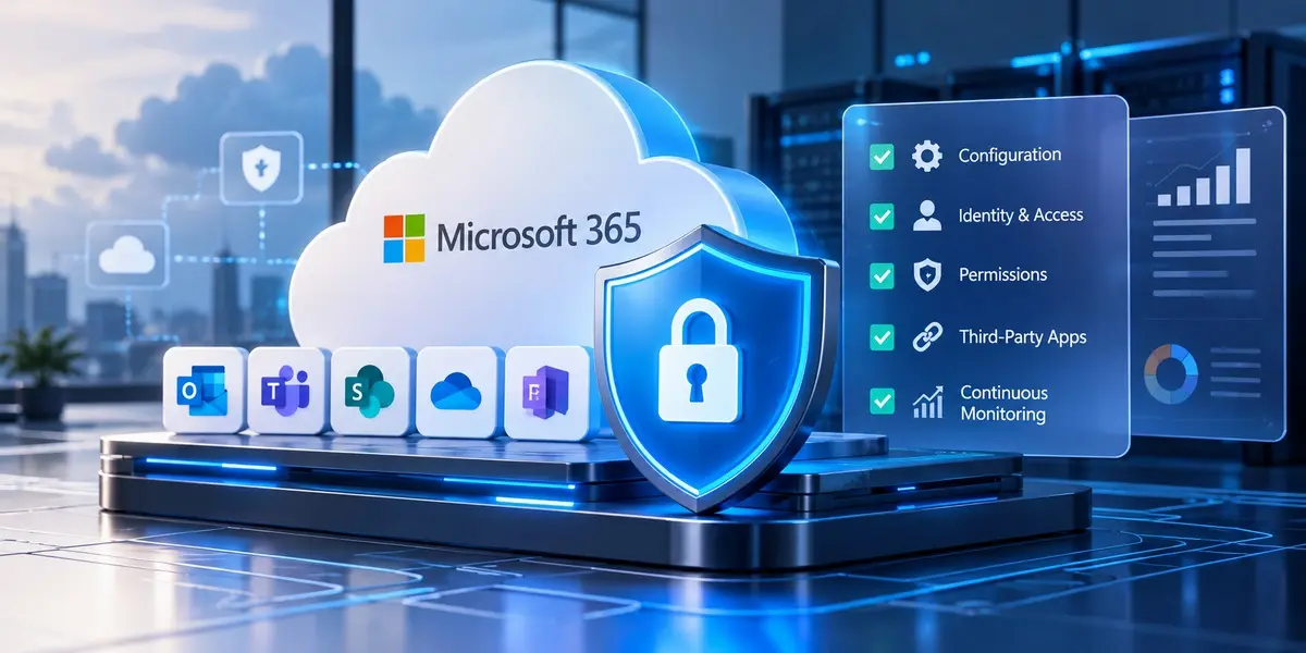 Microsoft 365 cloud security checklist interface