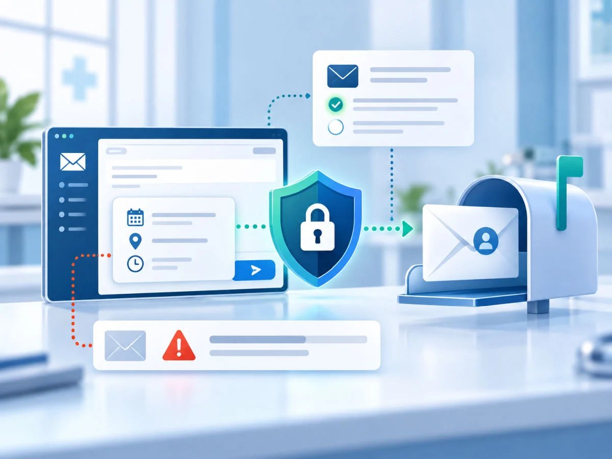 Sending appointment email to patient securely